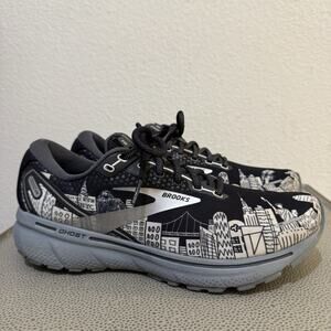 Brooks Ghost 12 I Run NYC Black White Womens Size 9.5B Limited Edition Running